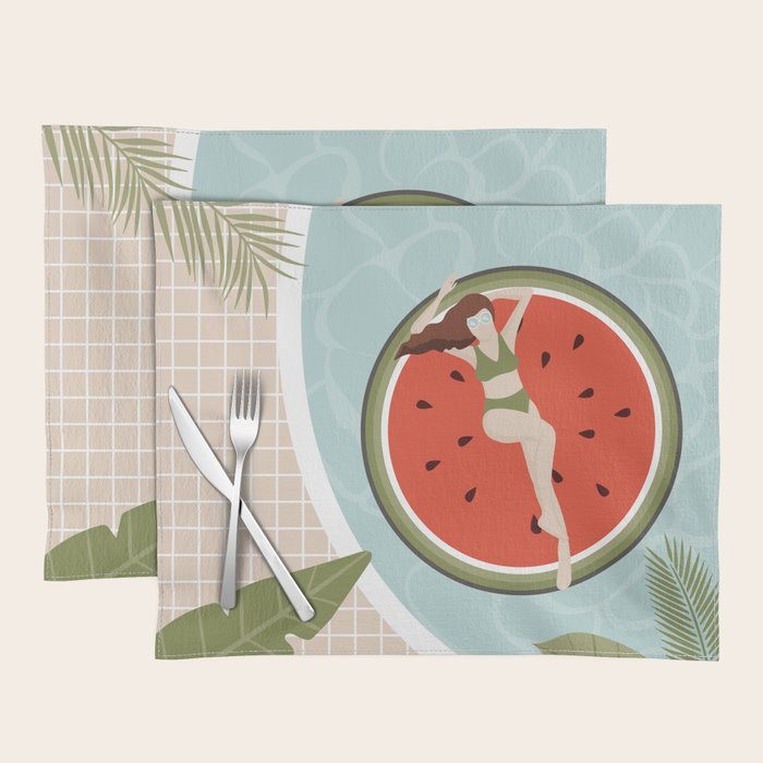Tropical Watermelon Float Placemat Gallery Image 1