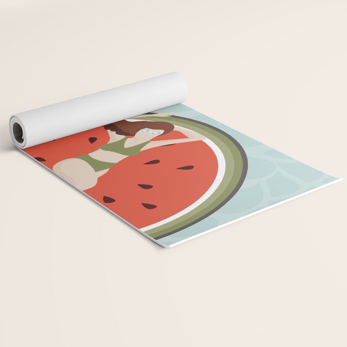 Tropical Watermelon Float Yoga Mat Gallery Image 2