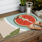Tropical Watermelon Float Outdoor Rug Gallery Image 2