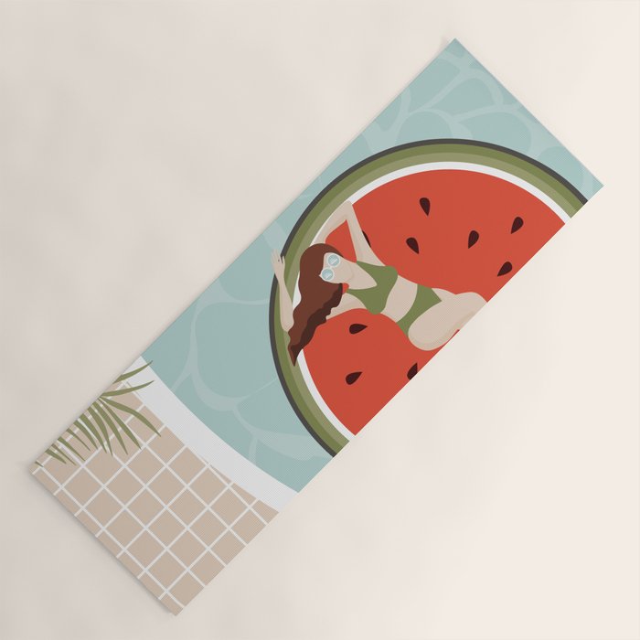 Tropical Watermelon Float Yoga Mat Gallery Image 1