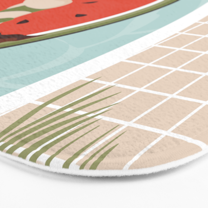 Tropical Watermelon Float Bath Mat Gallery Image 3