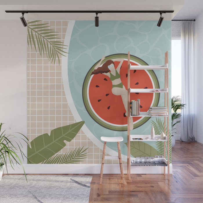 Tropical Watermelon Float Wall Mural Gallery Image 1