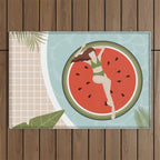 Tropical Watermelon Float Outdoor Rug Gallery Image 1
