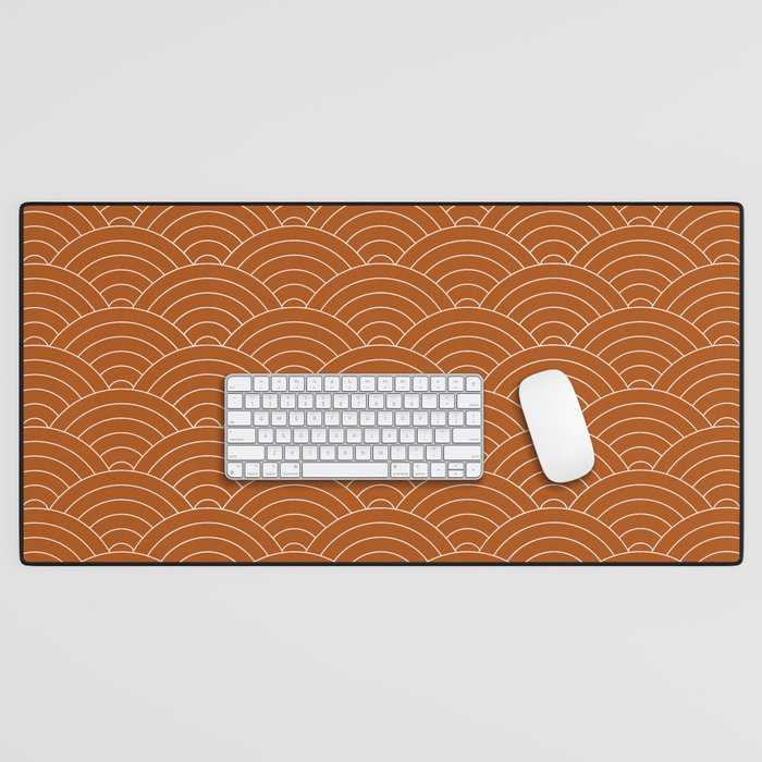 Waves (Rust) Desk Mat Gallery Image 1