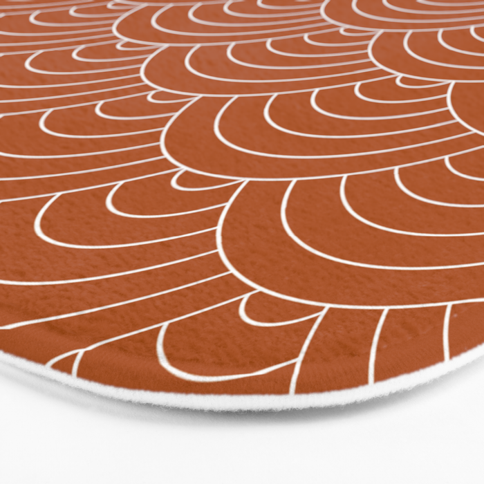 Waves (Rust) Bath Mat Gallery Image 3