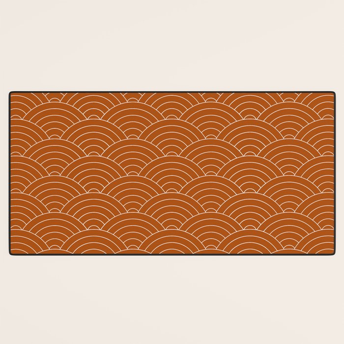 Waves (Rust) Desk Mat Gallery Image 3