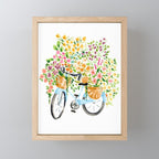 Flower Bike Mini Art Print Gallery Image 1