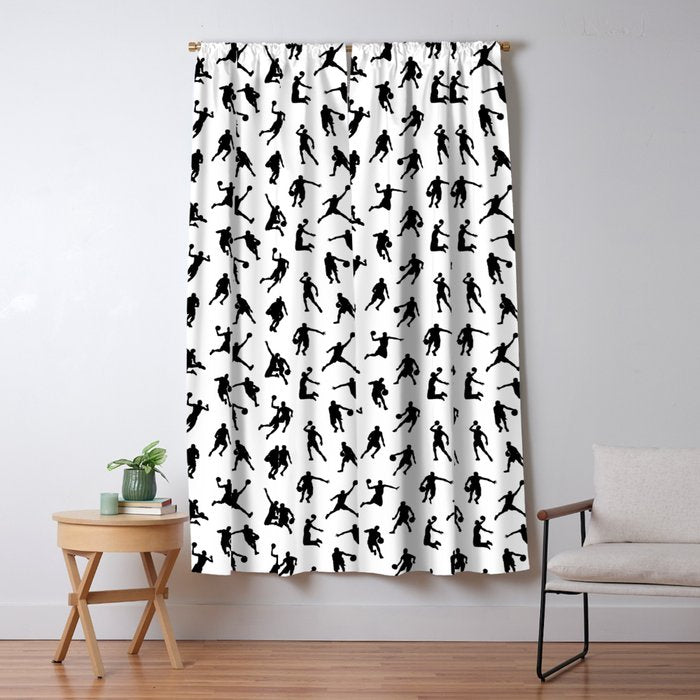 Basketball Players Window Curtain Gallery Image 5