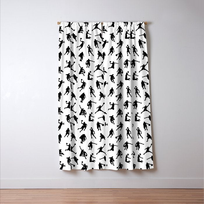 Basketball Players Window Curtain Gallery Image 3