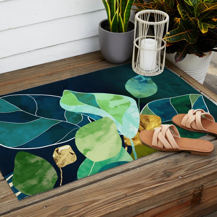Indigo Plant I Outdoor Rug Gallery Image 2