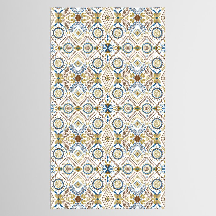 Artisan Tile Essence Flowery Tablecloth Gallery Image 2