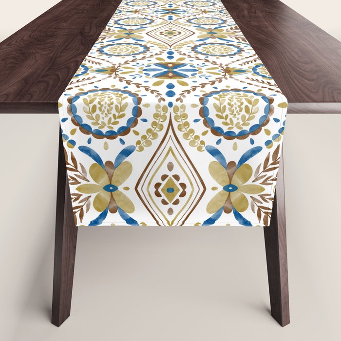 Artisan Tile Essence Flowery Table Runner Gallery Image 1