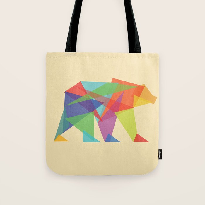 Fractal Geometric bear Tote Bag Gallery Image 1