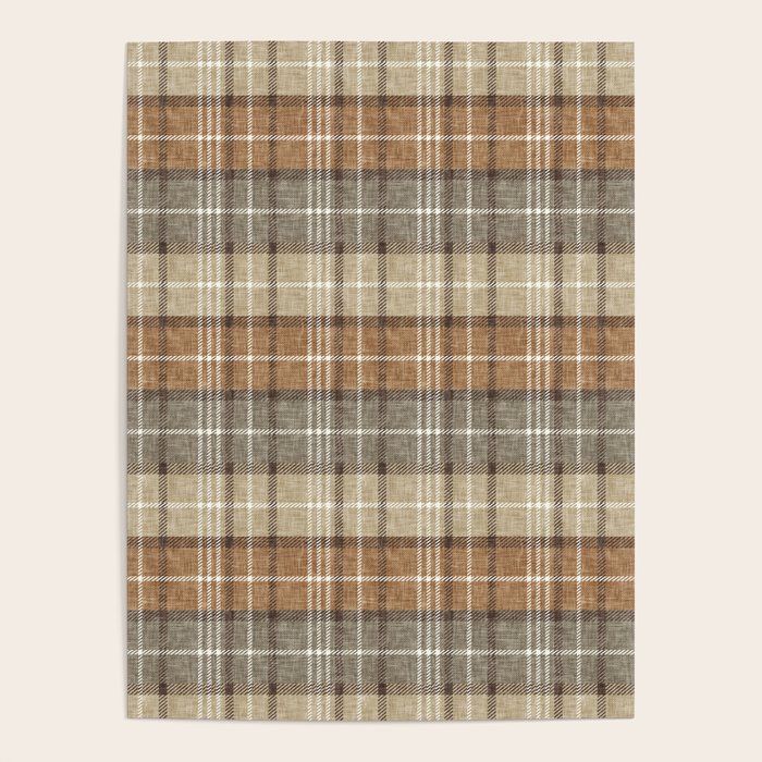 fall plaid - neutral earth tones Poster Gallery Image 4