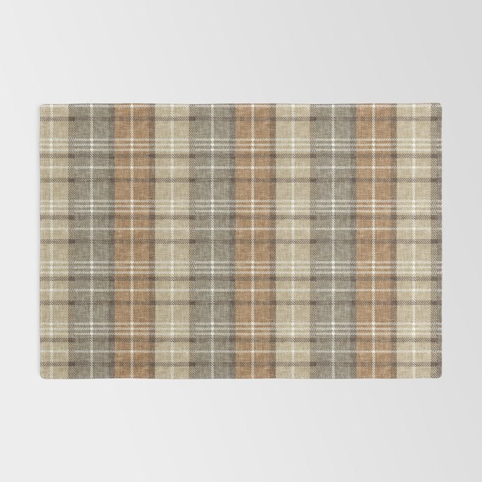 fall plaid - neutral earth tones Rug Gallery Image 2