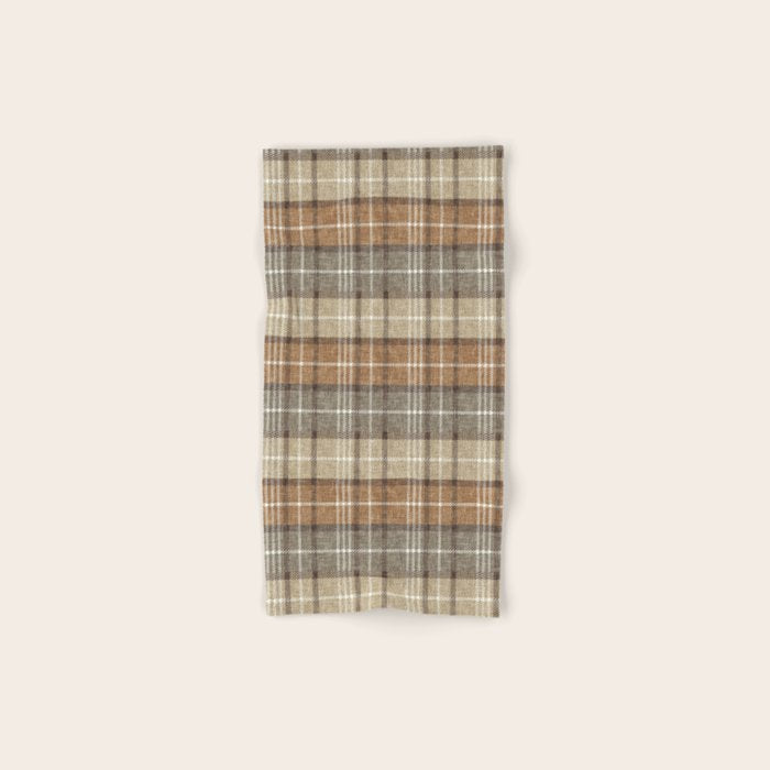 fall plaid - neutral earth tones Bath Towel Gallery Image 1