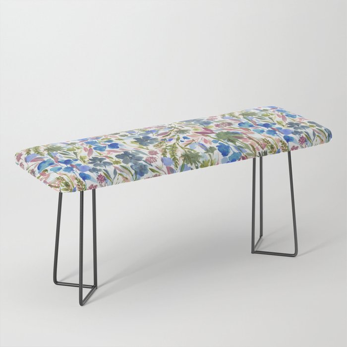 Upside Floral Olive Magenta Bench Gallery Image 1