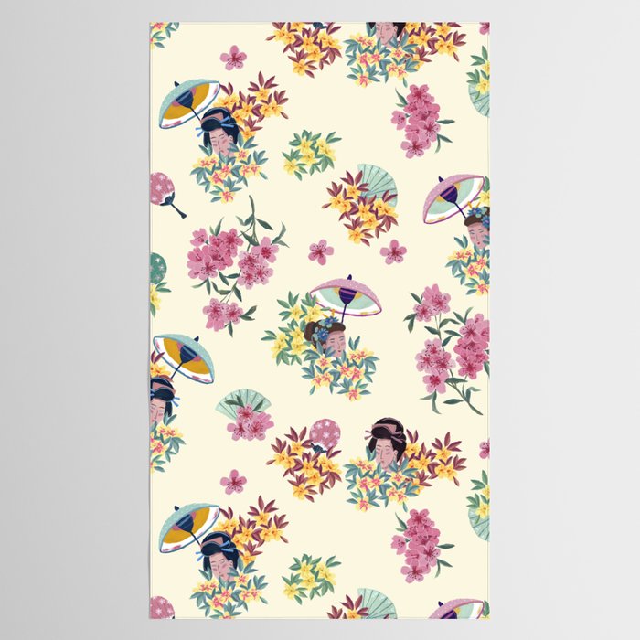 Pastel pink oriental pattern Tablecloth Gallery Image 2