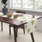 Vintage summer palm tree art pattern Table Runner Gallery Image 2