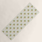 Vintage summer palm tree art pattern Yoga Mat Gallery Image 1