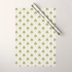 Vintage summer palm tree art pattern Wrapping Paper Gallery Image 1