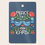 Peace On Earth Doves - Blue Cutting Board Gallery Image 1
