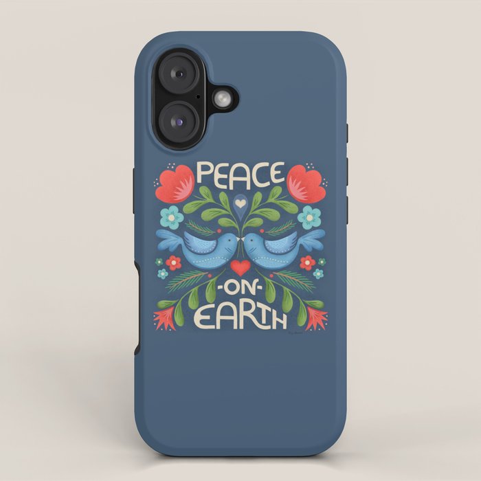 Peace On Earth Doves - Blue iPhone Case Gallery Image 1