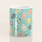 Floral Easter Eggs - Aqua Coffee Mug Gallery Image 4