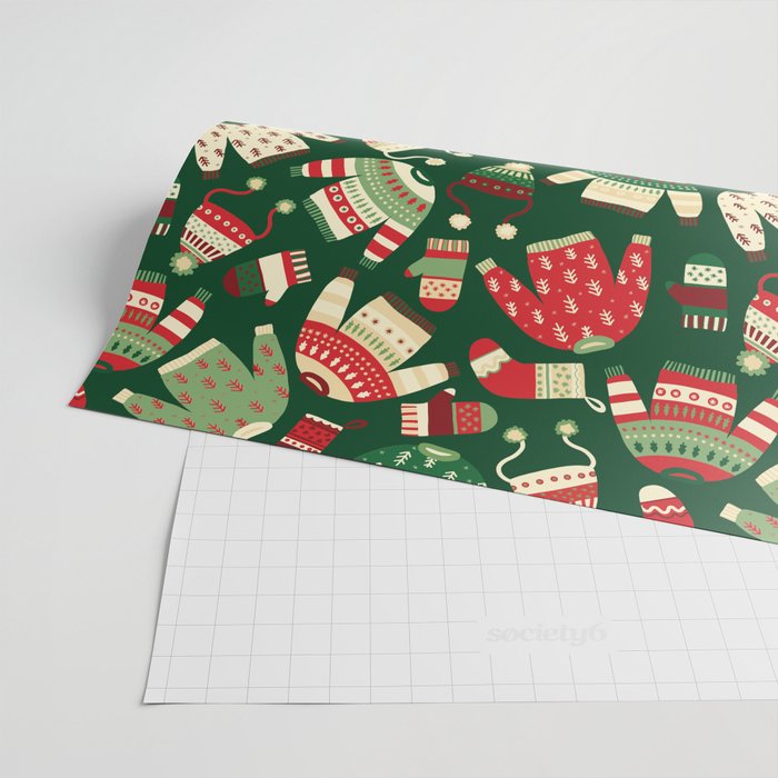 Ugly Christmas Fashion red green white Wrapping Paper Gallery Image 2