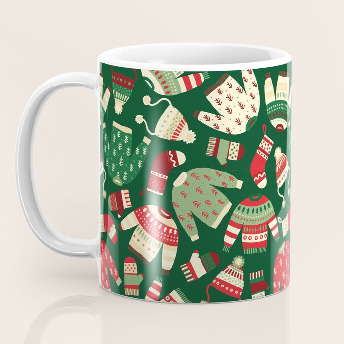 Ugly Christmas Fashion red green white Coffee Mug Gallery Image 3