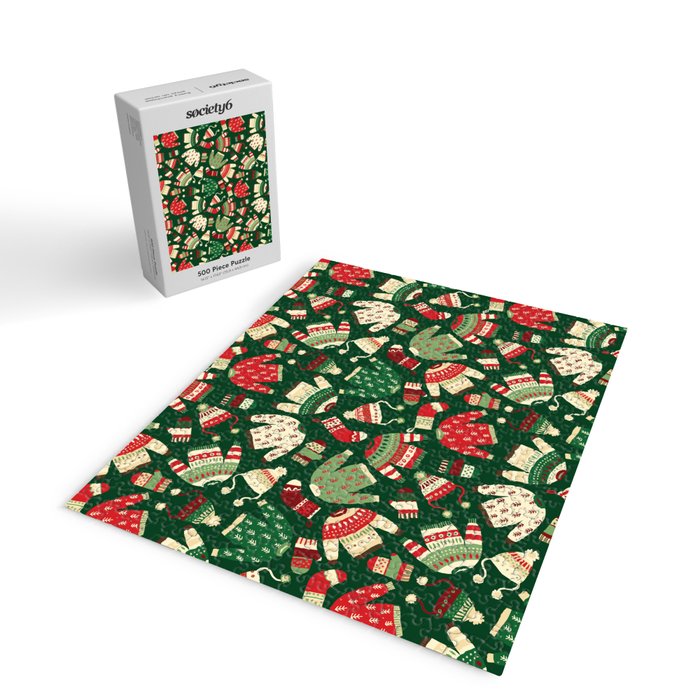 Ugly Christmas Fashion red green white Jigsaw Puzzle Gallery Image 2