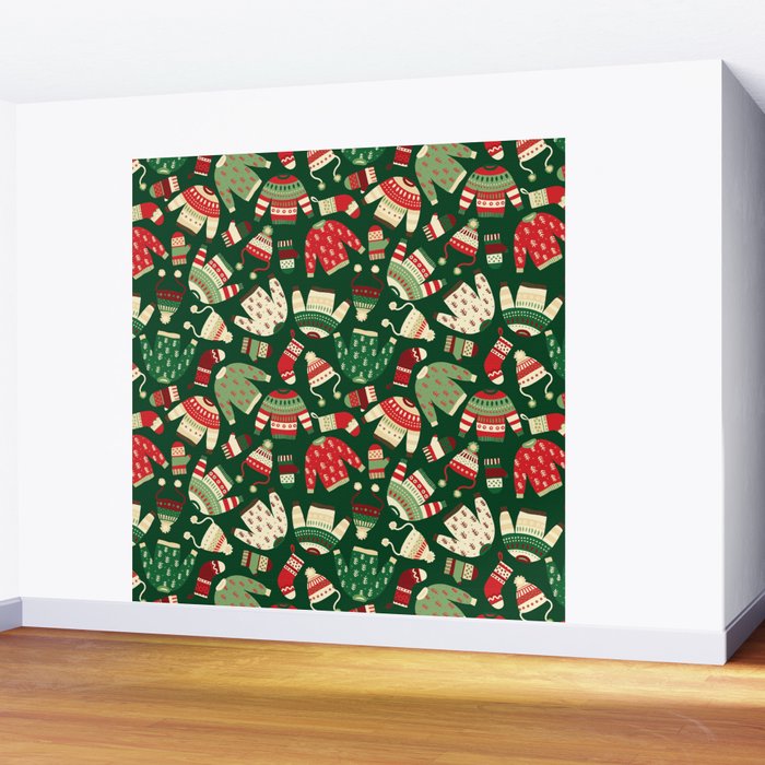 Ugly Christmas Fashion red green white Wall Mural Gallery Image 2