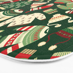 Ugly Christmas Fashion red green white Bath Mat Gallery Image 3