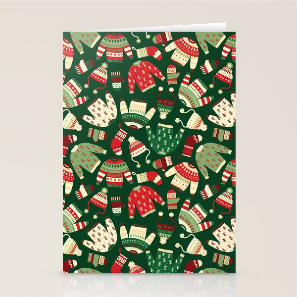 Ugly Christmas Fashion red green white Stationery Card Gallery Image 1