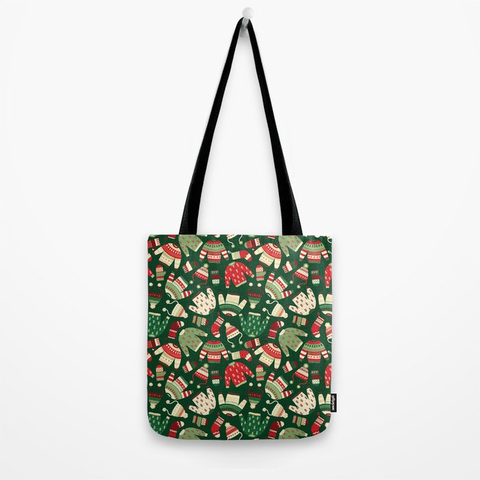 Ugly Christmas Fashion red green white Tote Bag Gallery Image 2