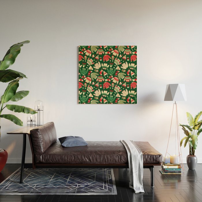 Ugly Christmas Fashion red green white Wood Wall Art Gallery Image 2