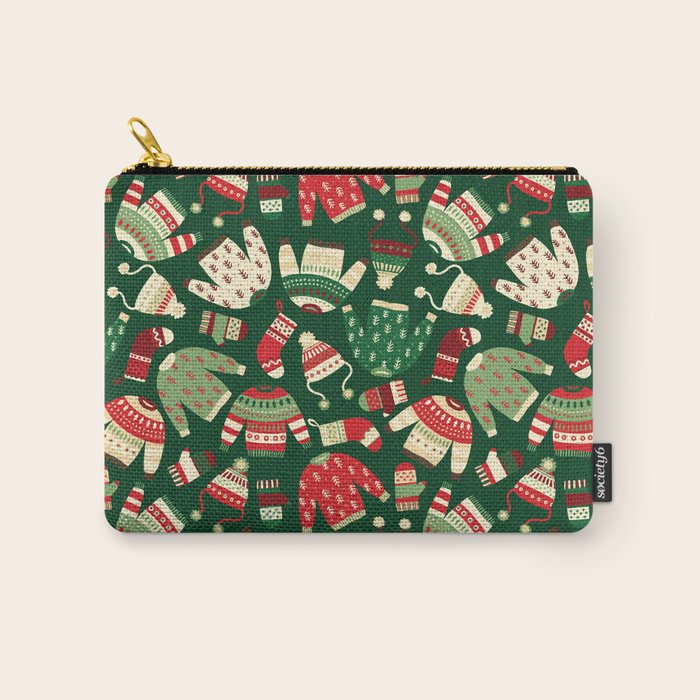 Ugly Christmas Fashion red green white Carry All Pouch Gallery Image 1