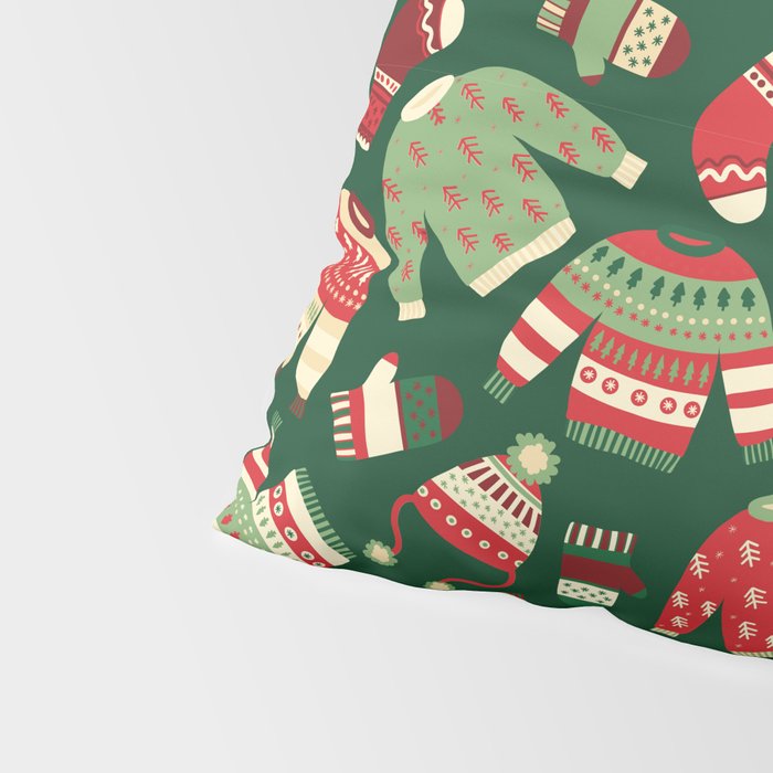 Ugly Christmas Fashion red green white Pillow Sham Gallery Image 4