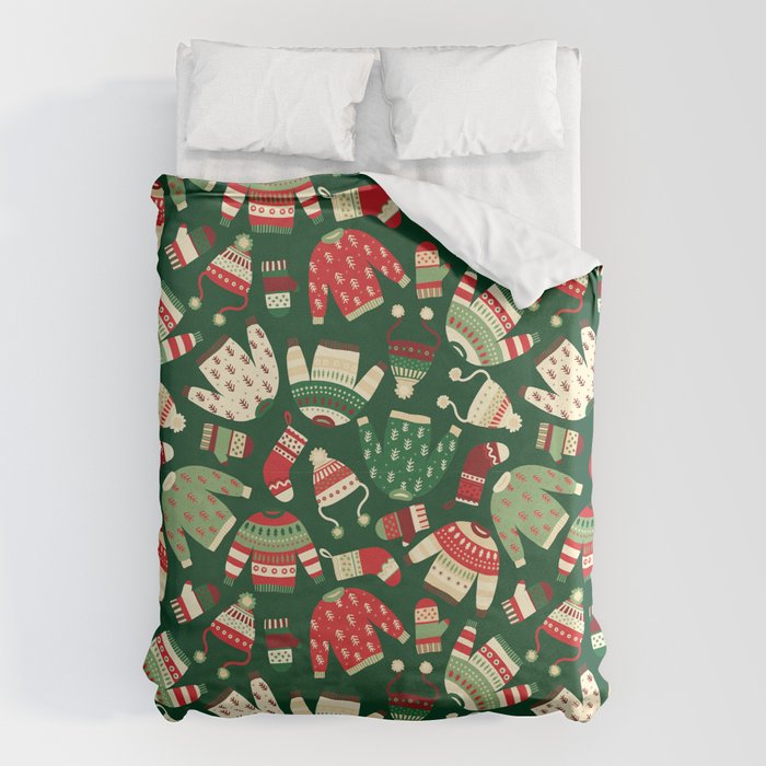 Ugly Christmas Fashion red green white Duvet Cover Gallery Image 6