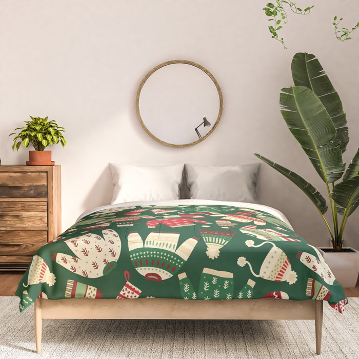 Ugly Christmas Fashion red green white Comforter Gallery Image 3