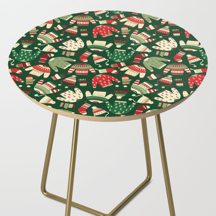 Ugly Christmas Fashion red green white Side Table Gallery Image 2
