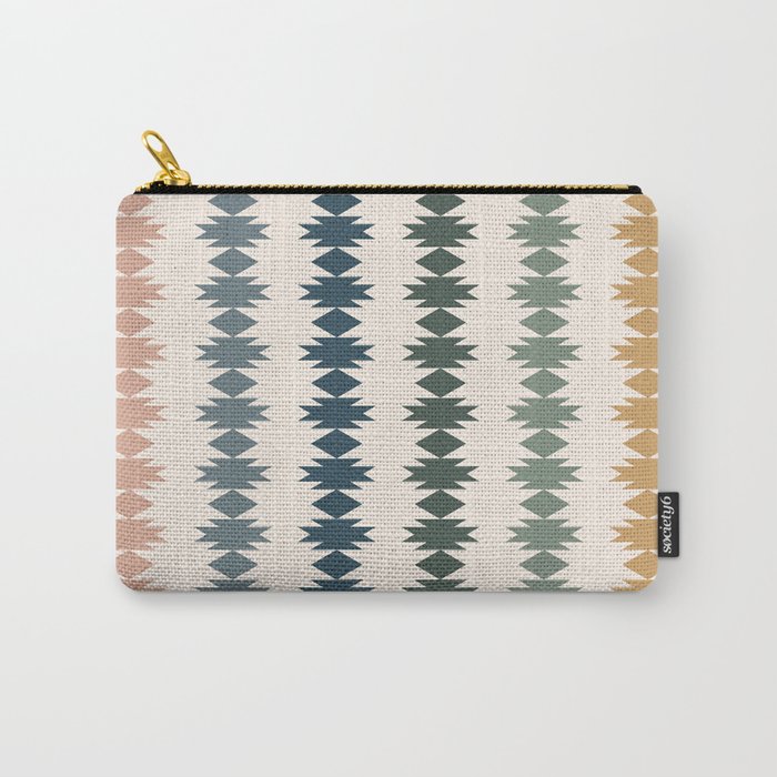 Geometric Southwestern Pattern XLI Carry All Pouch Gallery Image 1