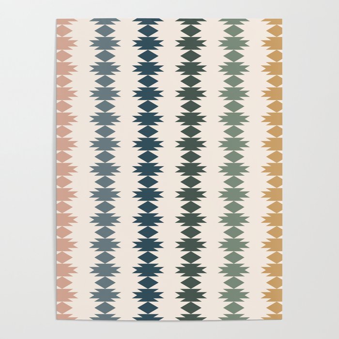 Geometric Southwestern Pattern XLI Poster Gallery Image 4