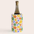 Colorful retro flower art pattern Wine Chiller Gallery Image 2