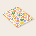 Colorful retro flower art pattern Notebook Gallery Image 2