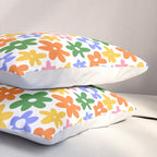 Colorful retro flower art pattern Pillow Sham Gallery Image 3