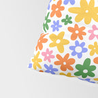 Colorful retro flower art pattern Pillow Sham Gallery Image 4