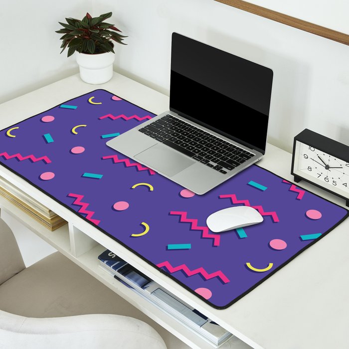 Memphis Pattern 20 - Miami Vice / 80s Retro Desk Mat Gallery Image 2