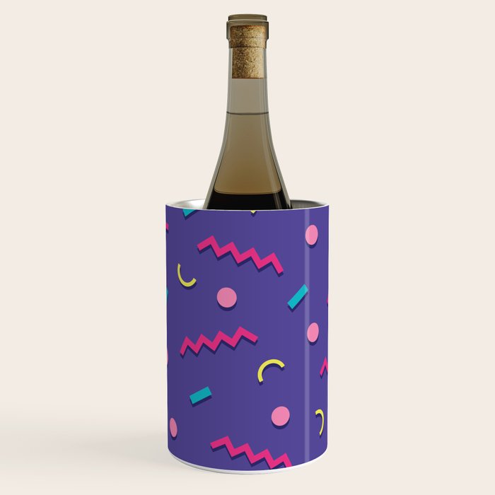 Memphis Pattern 20 - Miami Vice / 80s Retro Wine Chiller Gallery Image 1
