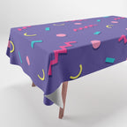 Memphis Pattern 20 - Miami Vice / 80s Retro Tablecloth Gallery Image 1